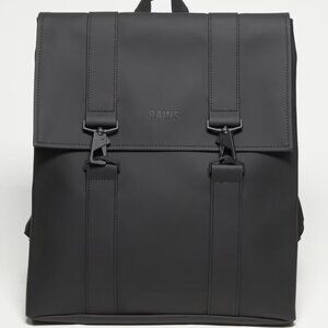 Rains Waterproof Matte Black Backpack